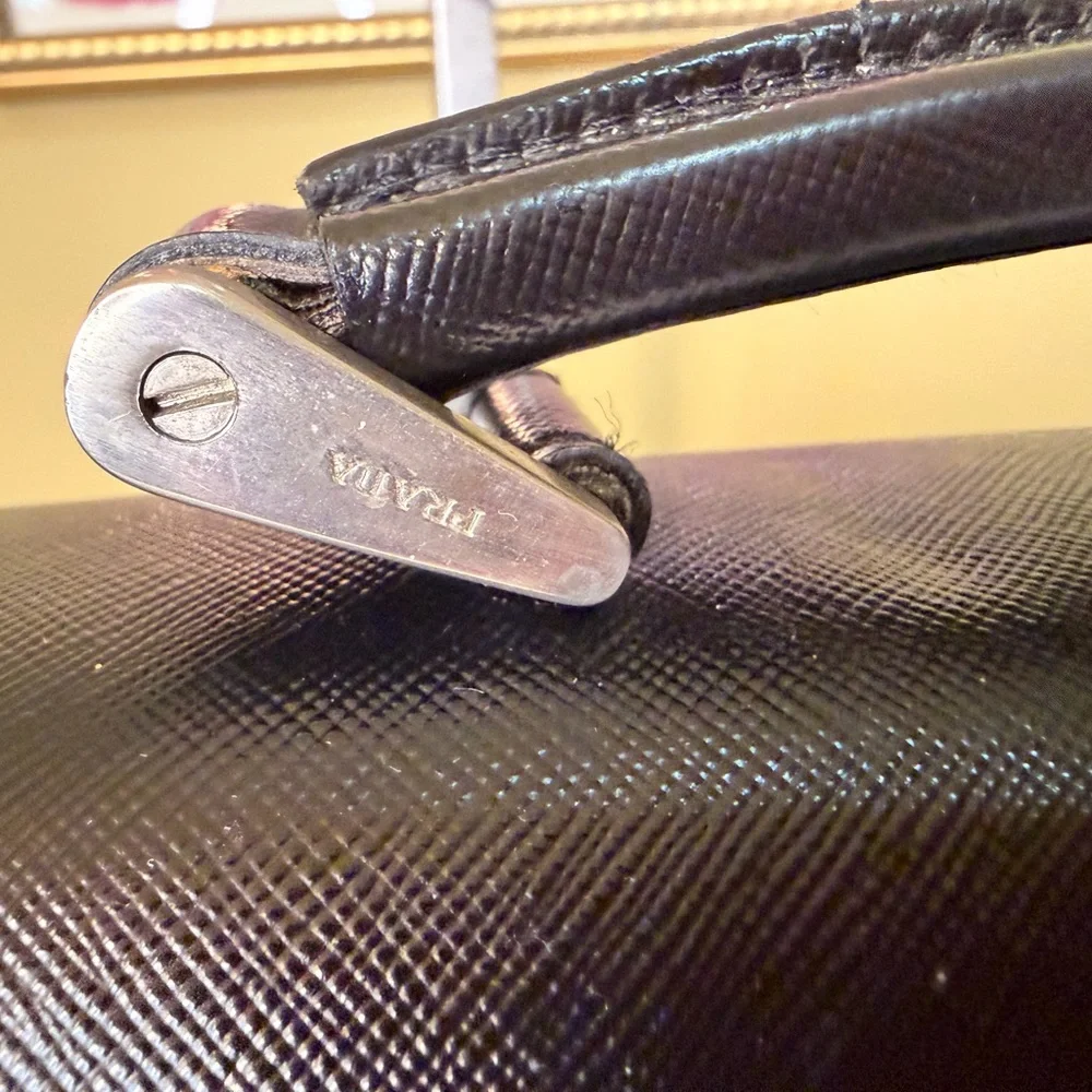 Prada Black Saffiano Leather Briefcase